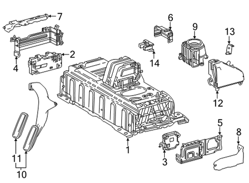 2018 Toyota Mirai Battery Assembly, Hev Su Diagram for G9510-62012