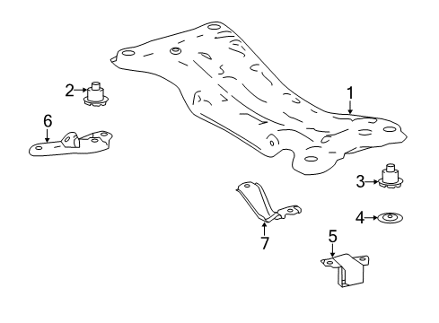 2013 Toyota Avalon Suspension Mounting - Rear Diagram
