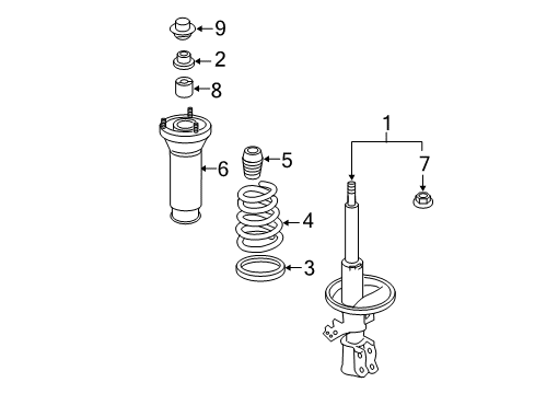 2012 Toyota Avalon Struts & Components Diagram 2 - Thumbnail