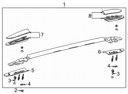 2025 Toyota Sienna Luggage Carrier Diagram