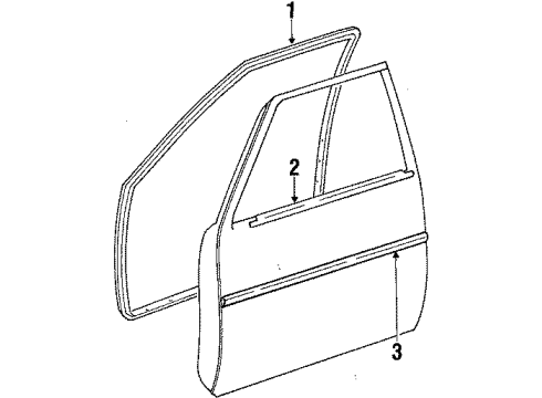 1987 Toyota Corolla Door & Components Diagram 4 - Thumbnail
