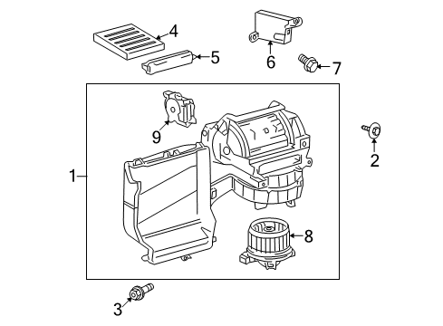 2008 Toyota Sequoia Blower Motor & Fan Diagram