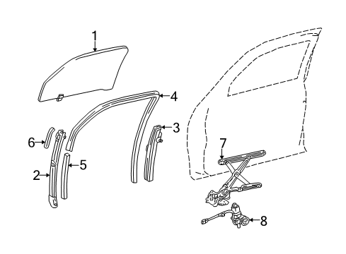 2004 Toyota Tundra Front Door Diagram