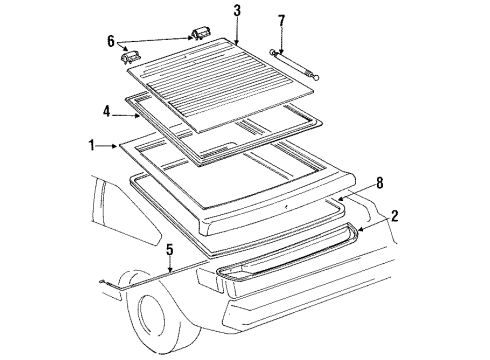 1985 Toyota Celica Gate & Hardware Diagram