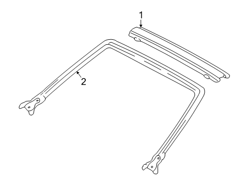 2000 Toyota MR2 Spyder Windshield Header & Components Diagram