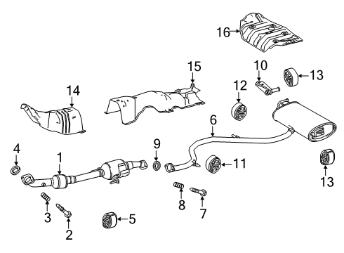 2025 Toyota Corolla Exhaust Components Diagram