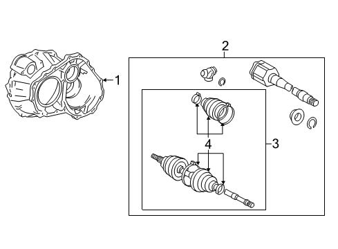 2009 Toyota Sienna Carrier & Front Axles Diagram