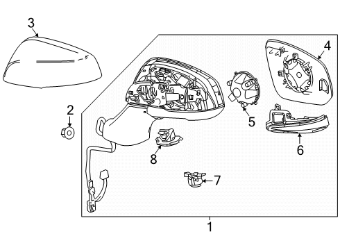 2025 Toyota Sienna Mirrors Diagram