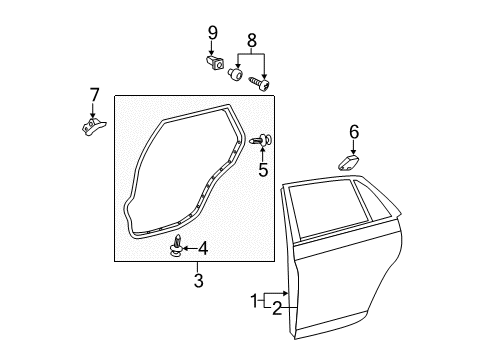 2012 Toyota Avalon Door & Components Diagram 2 - Thumbnail