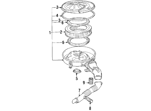 1988 Toyota Pickup Air Inlet Diagram
