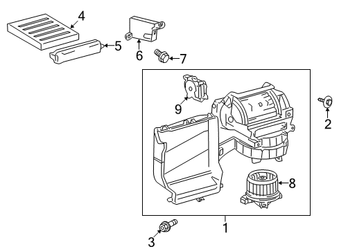2014 Toyota Tundra Blower Motor & Fan Diagram