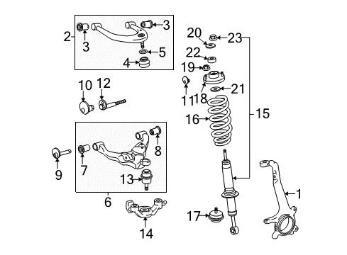 2012 Toyota Tacoma Front Suspension Components Diagram 5 - Thumbnail