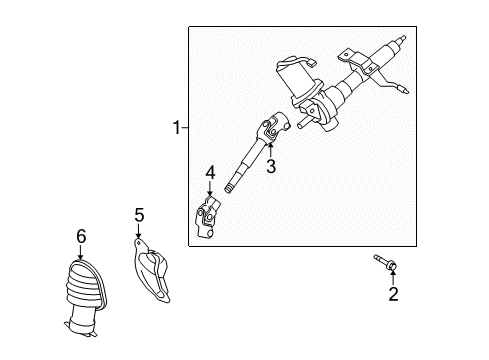 2008 Scion xD Steering Column Assembly Diagram