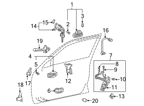 2000 Toyota Avalon Door Diagram