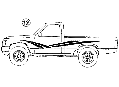 1990 Toyota Pickup Stripe Tape Diagram