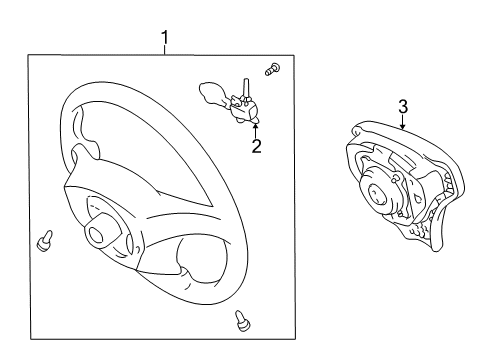 2005 Toyota Matrix Steering Wheel & Trim Diagram