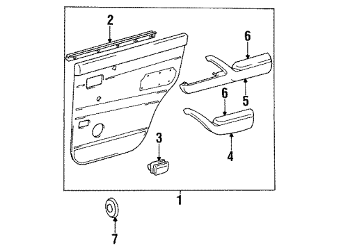 1994 Toyota Land Cruiser Rear Door Trim Diagram