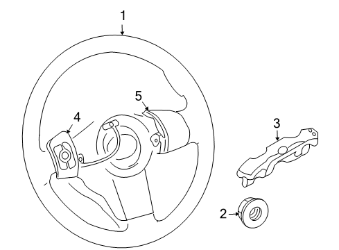 2007 Toyota RAV4 Steering Wheel & Trim Diagram
