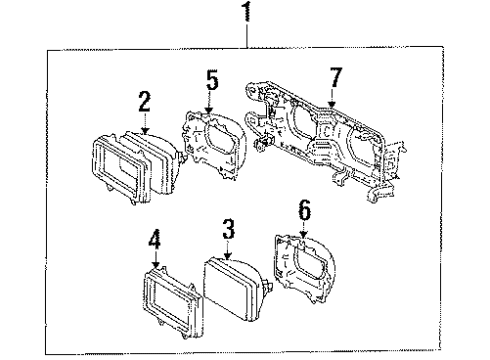 1984 Toyota Camry Headlamp Components Diagram