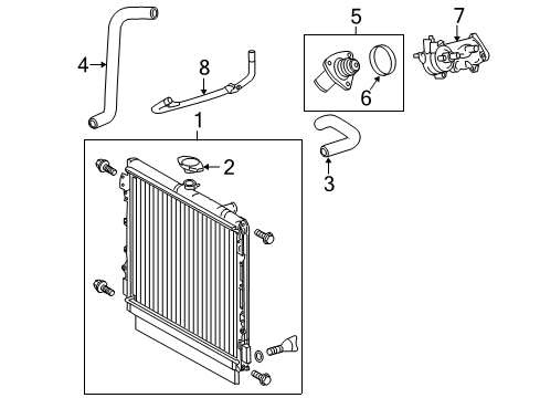 2012 Toyota Tundra Radiator & Components Diagram 2 - Thumbnail