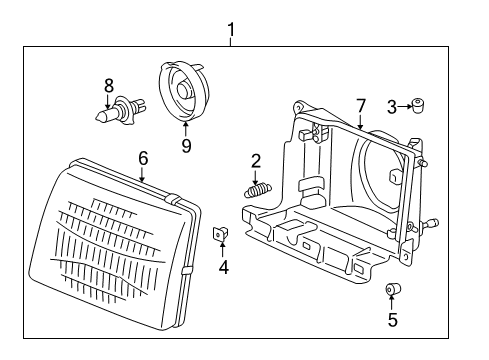 1998 Toyota Tacoma Bulbs Diagram