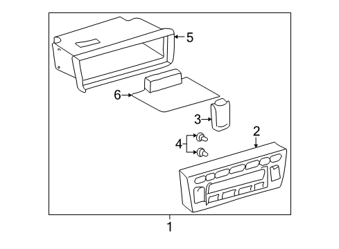 2000 Toyota Avalon A/C & Heater Control Units Diagram