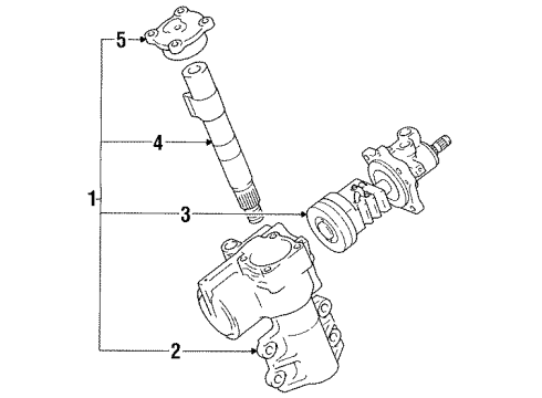 1997 Toyota Land Cruiser Steering Gear & Linkage Diagram 3 - Thumbnail