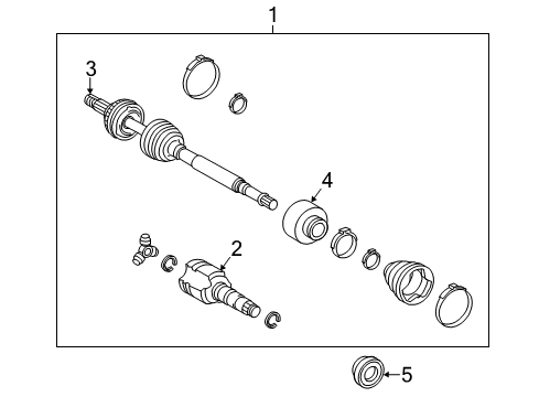 2019 Toyota Corolla Drive Axles - Front Diagram