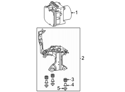 2025 Toyota Highlander ABS Components Diagram