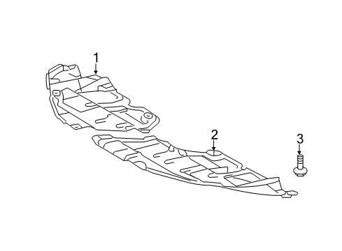 2012 Toyota Camry Splash Shields Diagram