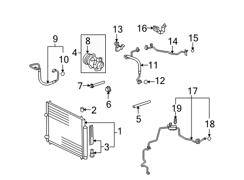 2010 Scion xB Compressor Assembly Diagram for 88310-02520