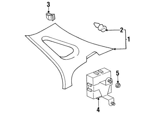 1996 Toyota Avalon Interior Trim - Quarter Panels Diagram