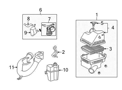 2009 Toyota RAV4 Air Intake Diagram