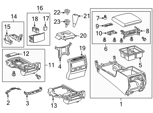 2014 Toyota Land Cruiser Console Diagram