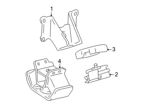 2008 Toyota Tacoma Engine & Trans Mounting Diagram