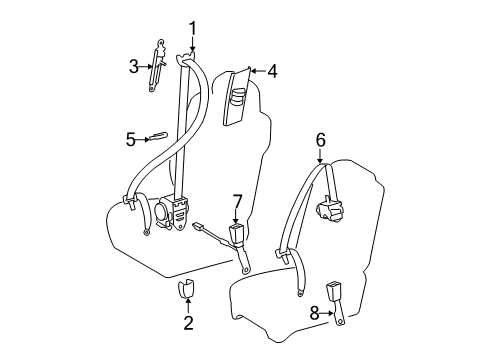 2013 Toyota Tundra Front Seat Belts Diagram