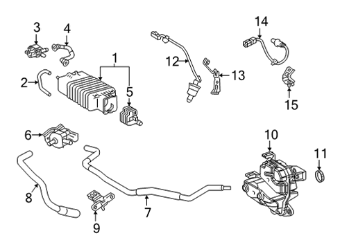 2025 Toyota Highlander Emission Components Diagram