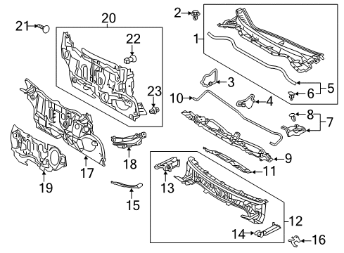 2018 Toyota Corolla iM Cowl Diagram