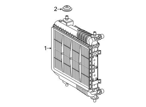 2025 Toyota GR Supra Radiator & Components Diagram