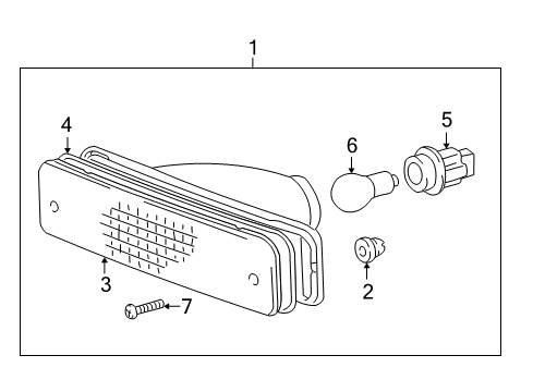 1998 Toyota 4Runner Signal Lamp Assembly, Driver Side Diagram for 81520-35120