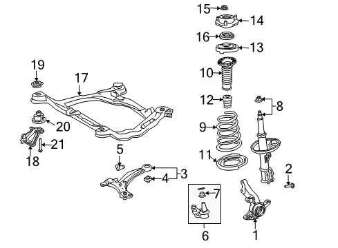 2008 Toyota Sienna Front Suspension Components Diagram 2 - Thumbnail