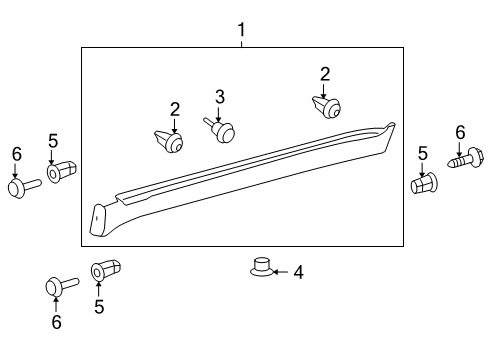 2009 Toyota Land Cruiser Exterior Trim - Pillars Diagram 2 - Thumbnail