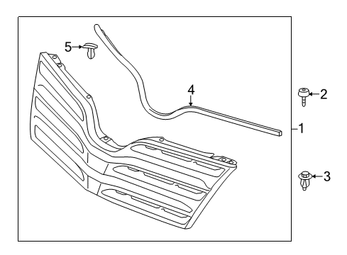 2014 Toyota Venza Grille & Components Diagram