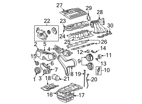 2004 Toyota Avalon Engine Parts Diagram