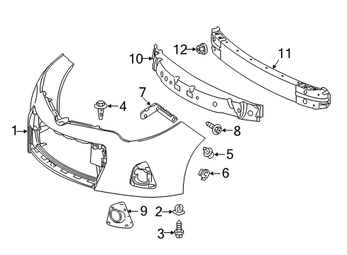 2014 Toyota Corolla Bumper & Components - Front Diagram