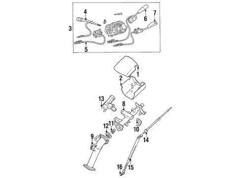 1991 Toyota Previa Housing & Components Diagram