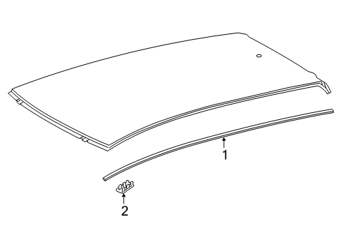 2025 Toyota Corolla Exterior Trim - Roof Diagram 2 - Thumbnail