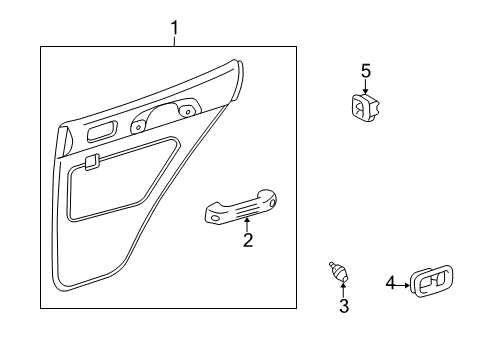 1999 Toyota RAV4 Interior Trim - Rear Door Diagram
