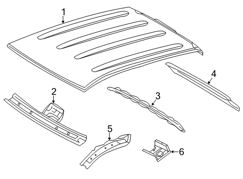 2016 Toyota Tundra Roof & Components Diagram
