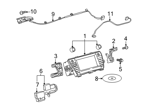 2012 Toyota Prius Microphone Assembly, Amplifier Diagram for 86250-02040